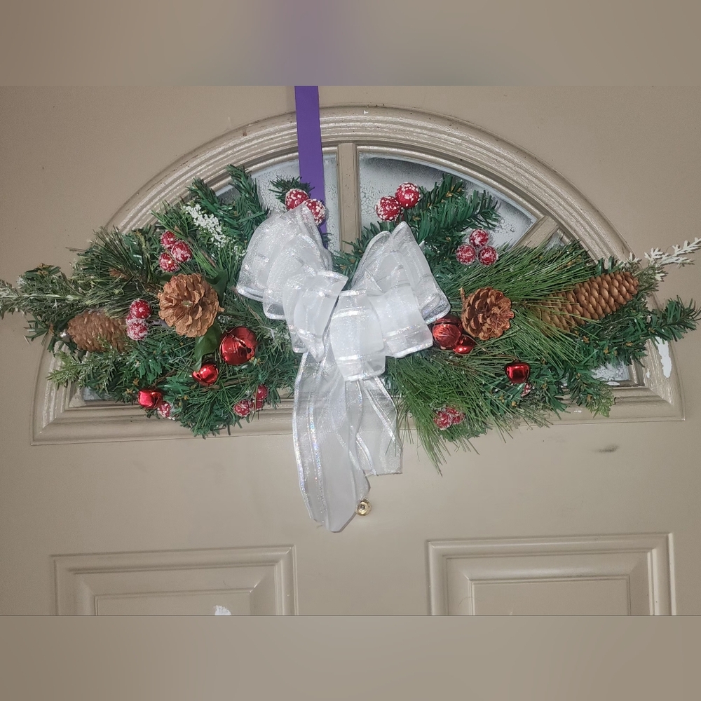 Handmade Christmas Swag  Hand Crafted Wreath  Approximate Size 30in